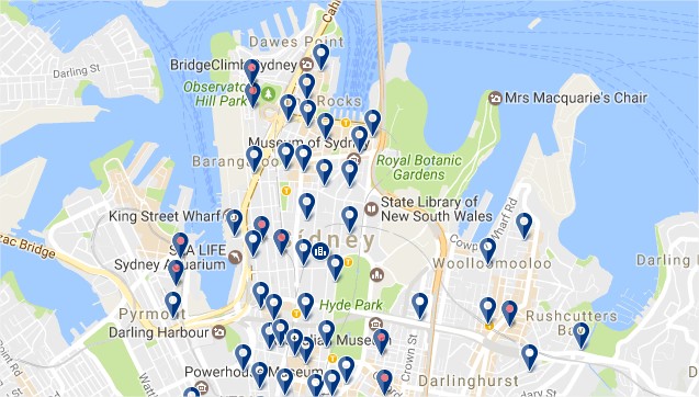 Sydney CBD - Click to see all hotels on a map