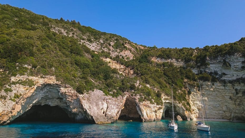 Booking a boat tour around Paxos is among the best things to do in Corfu