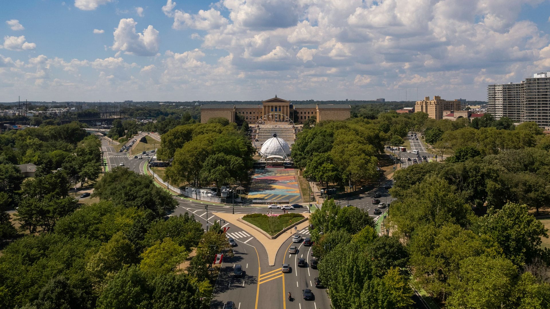 Benjamin Franklin Parkway and Philadelphia Museum of Art