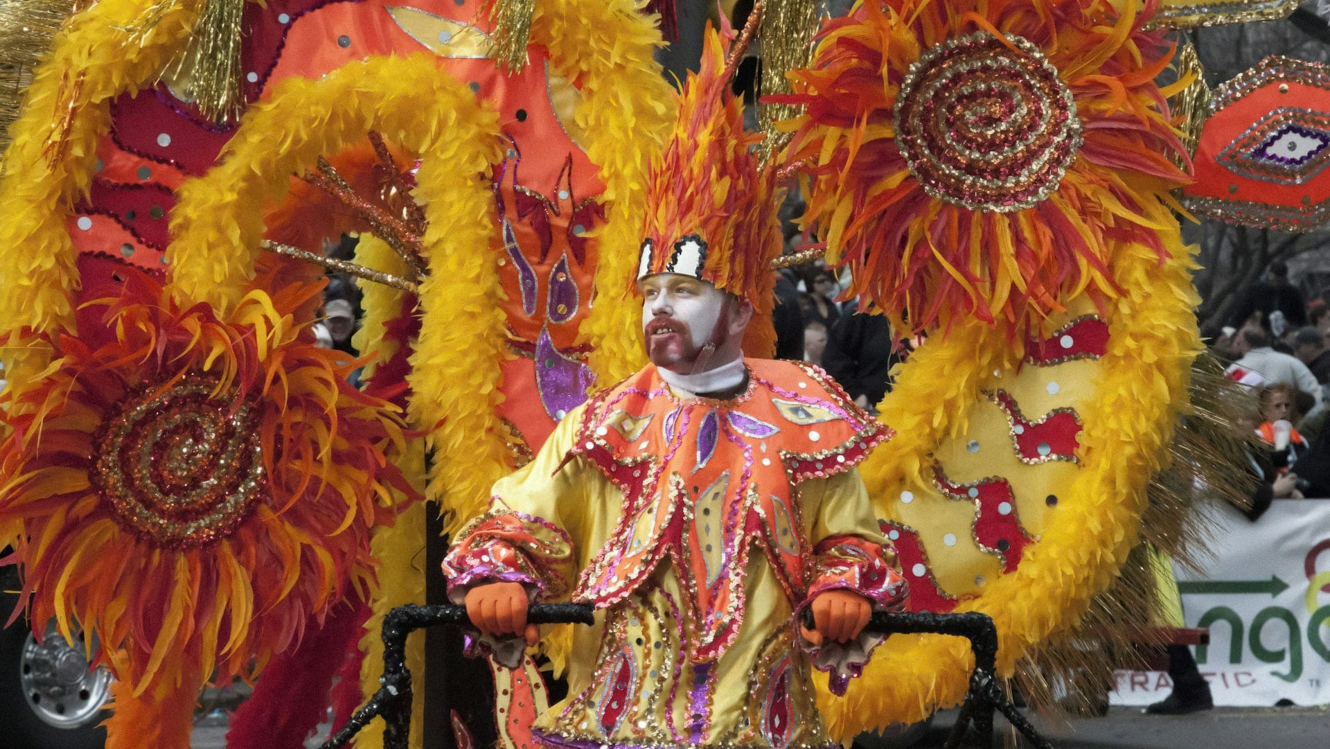 The Mummers Parade in Philly is an annual New Year's celebration featuring colorful costumes and lively performances.