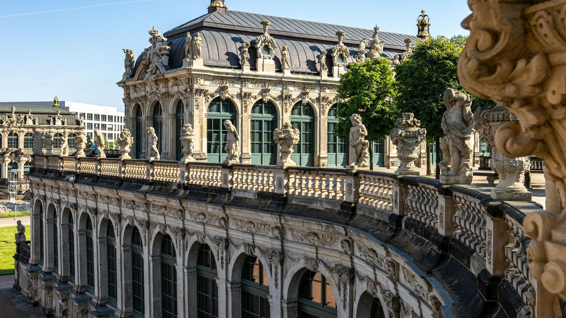 Il magnificamente restaurato Zwinger è uno dei capolavori barocchi di Dresda