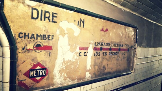 Old map from Metro de Madrid