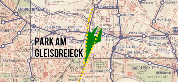 Gleisdreieck Park vs 1938 map
