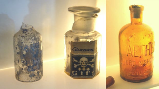 Objetos de la enfermería del campo de concentración de Sachsenhausen