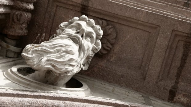 Detalle de decoración del ayuntamiento viejo de Leipzig