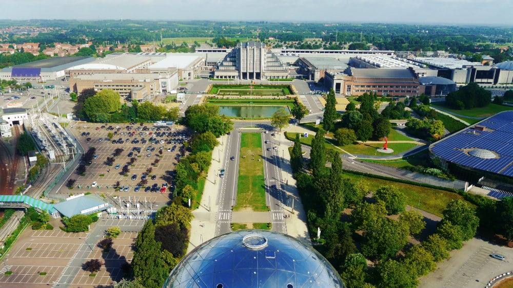 Vistas desde el Atomium de Bruselas