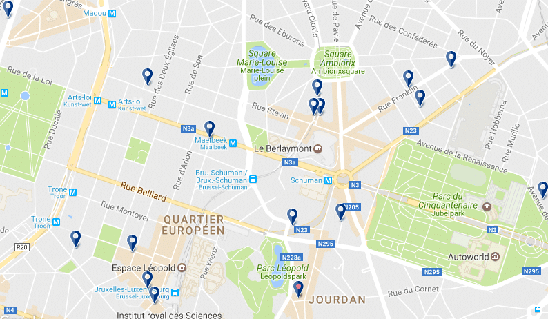 Quartiere Europeo - Clicca qui per vedere tutti gli hotel su una mappa