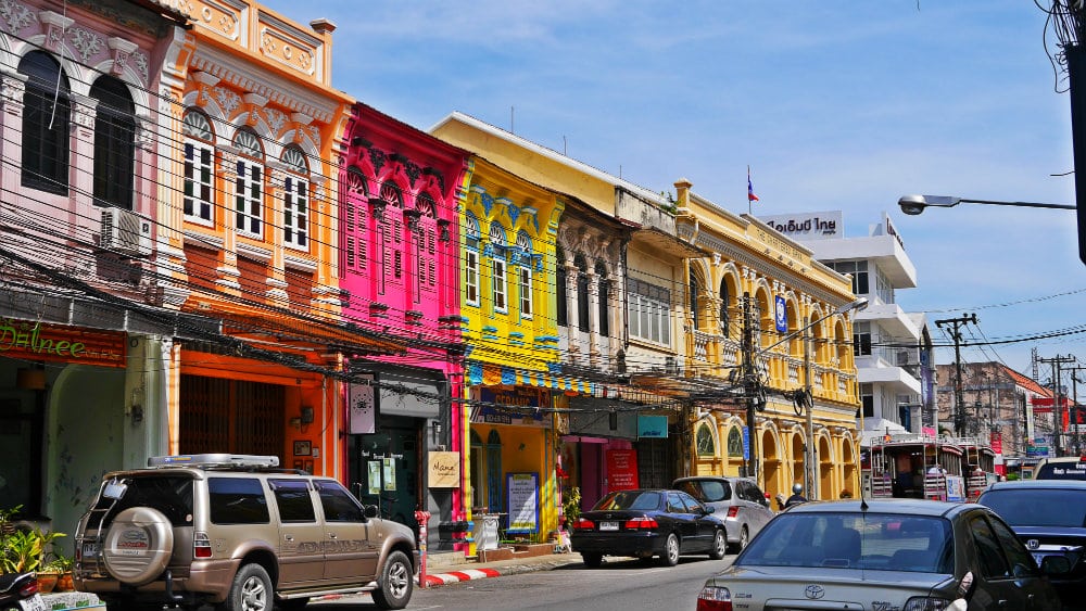 Calle comercial en Phuket Town