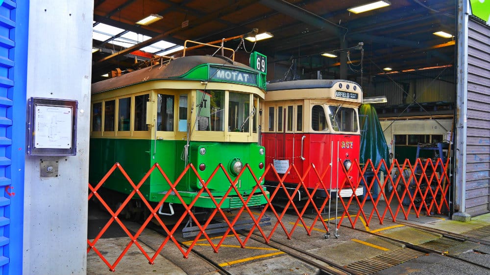 Colección de tranvías en el MOTAT
