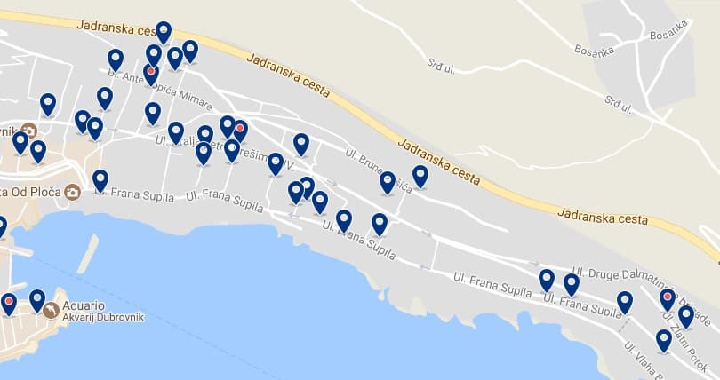 Dubrovnik - Ploce - Click to see all hotels on a map