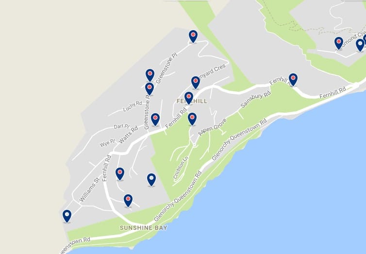 Queenstown - Fernhill - Click to see all hotels on a map