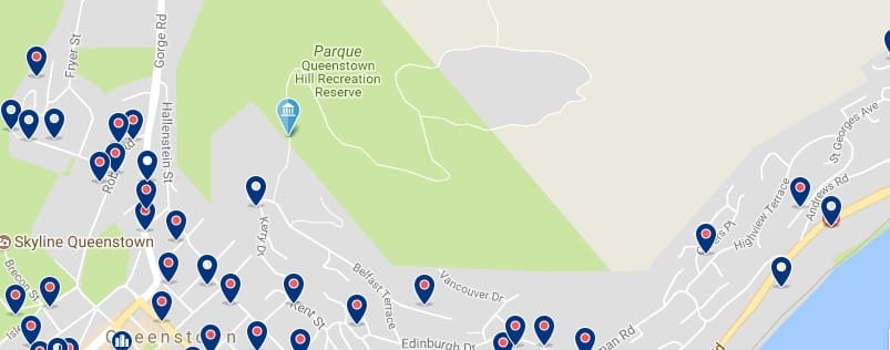 Queenstown - Queenstown Hill - Click to see all hotels on a map