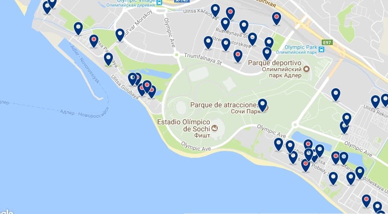 Sochi - Olympic Park - Click to see all hotels on a map