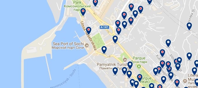 Sochi - Puerto - Haz clic para ver todos los hoteles en un mapa
