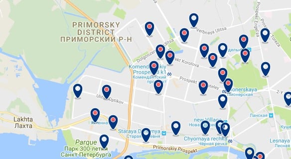 Saint Petersburg Primorsky - Click to see all hotels on a map