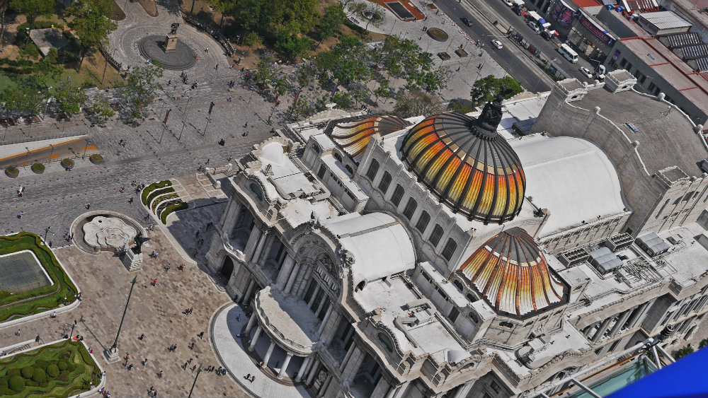 Palacio de Bellas Artes desde el mirador de la Torre Latinoamericana