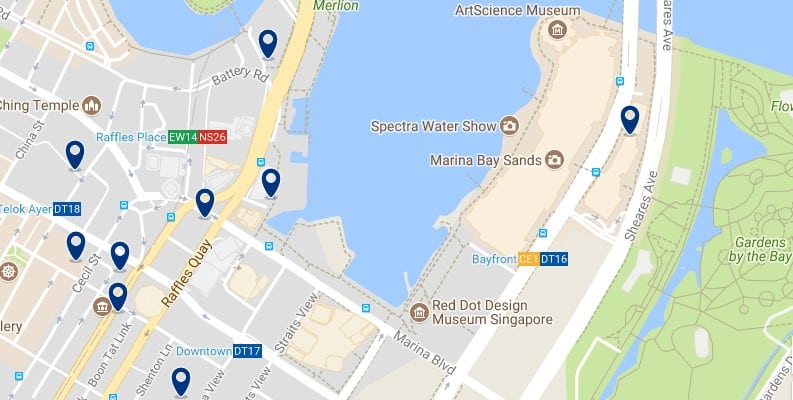 Singapur - Marina Bay - Haz clic para ver todos los hoteles en un mapa