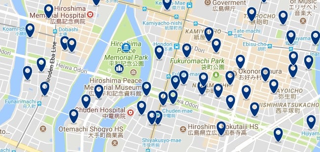 Hiroshima - Peace Memorial Park - Click to see all hotels on a map