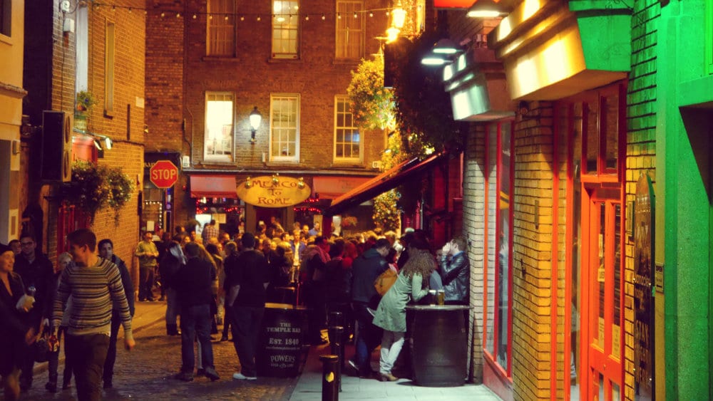 Best area to stay in Dublin for nightlife - Temple Bar