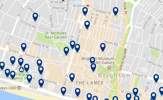 Brighton - City Centre - Click to see all hotels on a map