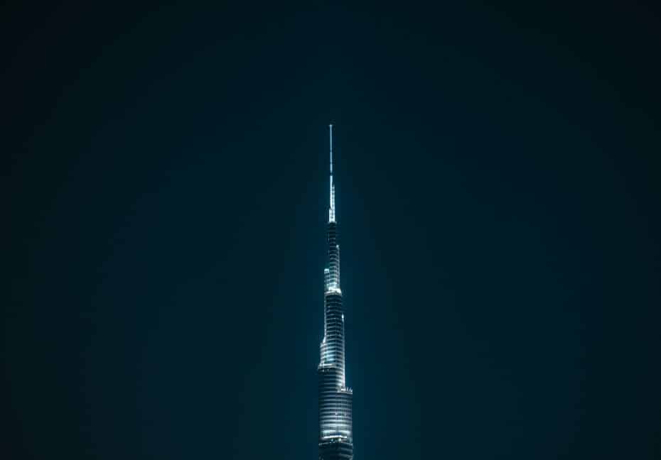 Burj Khalifa at nighttime