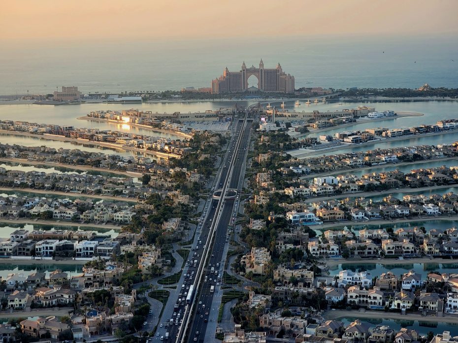 Helicopter view of Palm Jumeirah