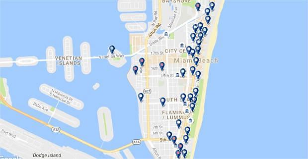 South Beach - Click to see all hotels on a map
