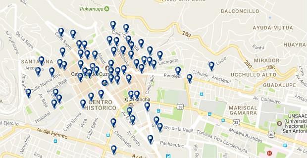 Hotels in Cusco - Click to see all hotels on a map