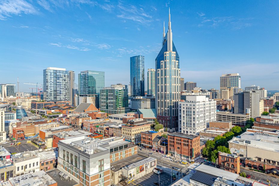 El centro de Nashville es el distrito central de negocios y un importante centro de ocio.