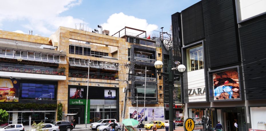 Bogota's Zona Rosa is great for shopping and a favorite spot among foreign tourists to Bogotá