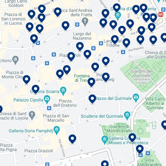 Trevi: Mapa de alojamientos