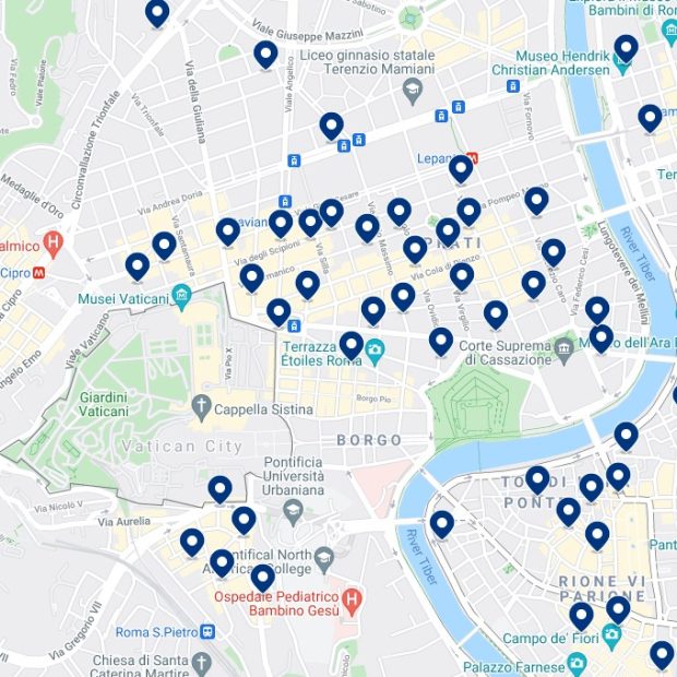 Vatican: Mappa degli alloggi