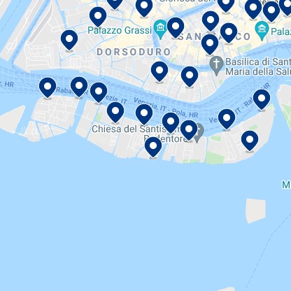Giudecca: Mapa de alojamiento