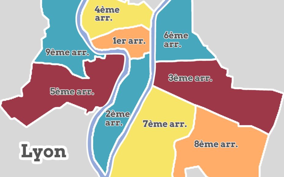 Lyon:Mapa de alojamiento