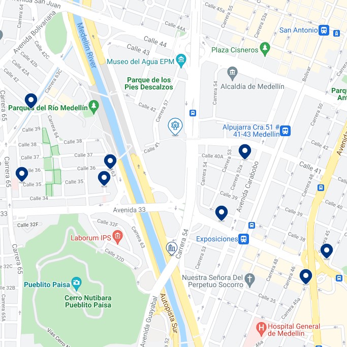 Plaza Mayor - Mapa de hoteles