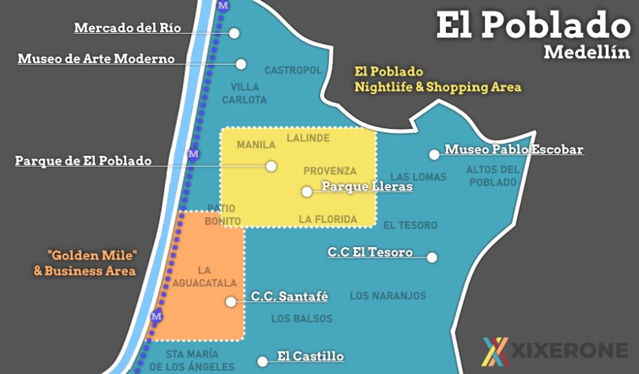 Las mejores zonas donde alojarse en El Poblado, Medellín