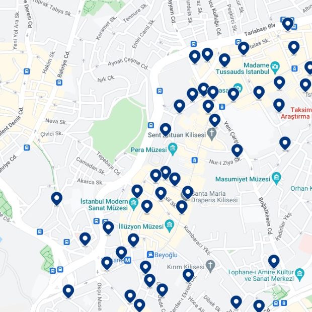 Pera Accommodation Map