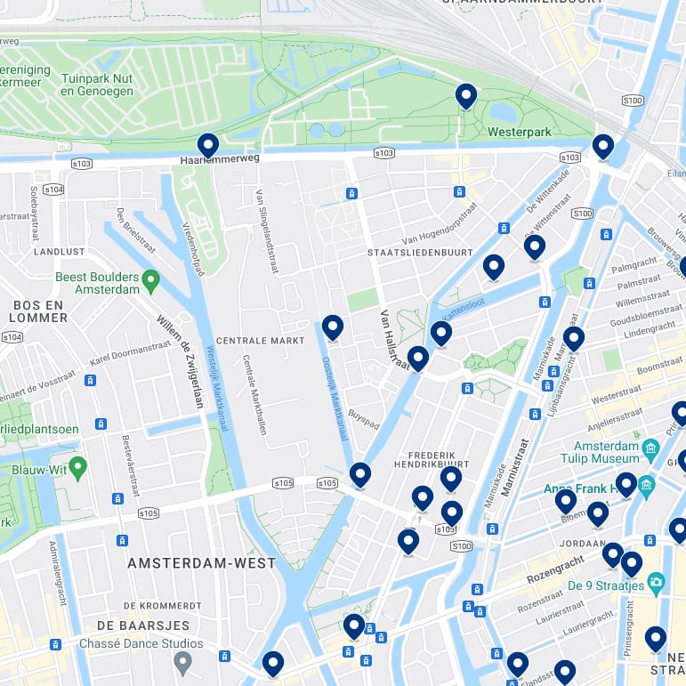 Westerpark: Mapa de alojamiento