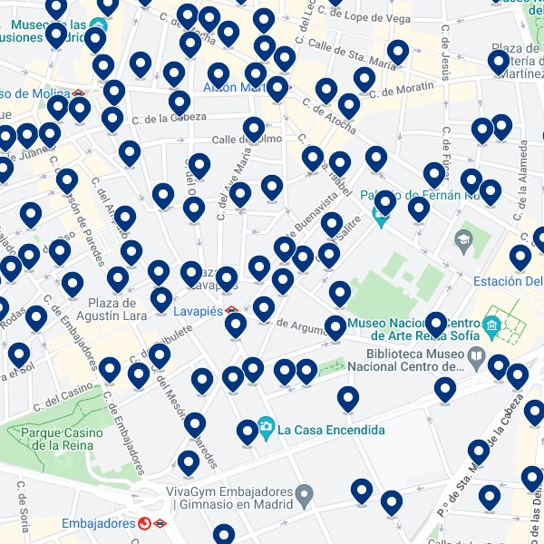 Lavapies: Mappa degli alloggi
