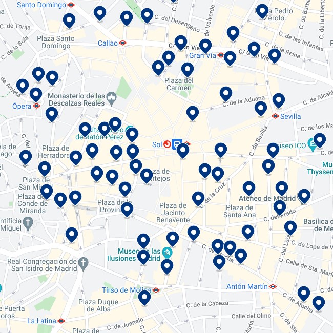 Madrid Sol: Mappa degli alloggi