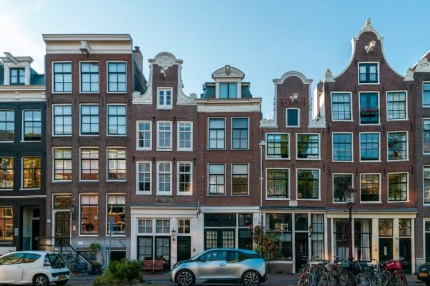 Typical Dutch-style architecture in the Jordaan district