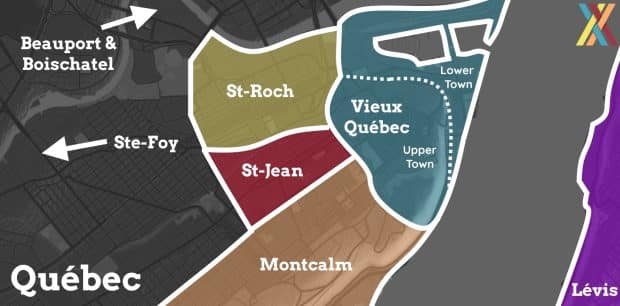 Quebec City Accommodation Map