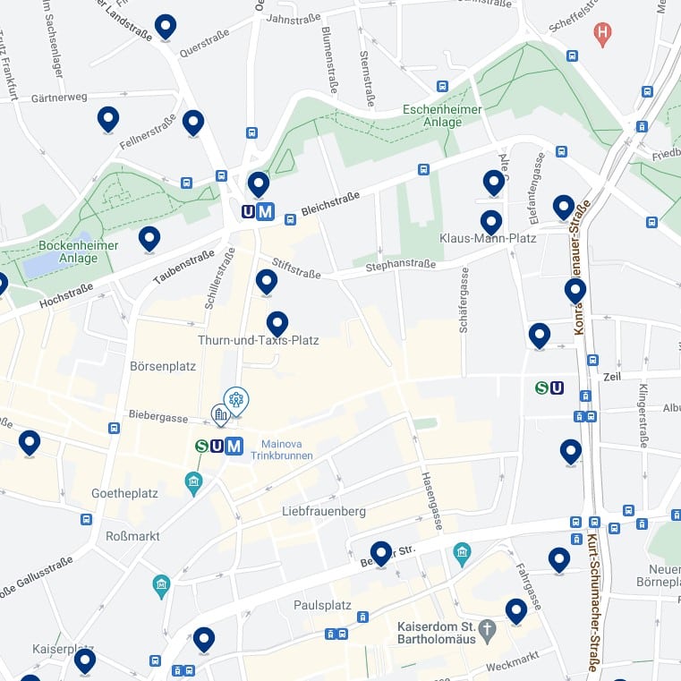 Innenstadt Accommodation Map