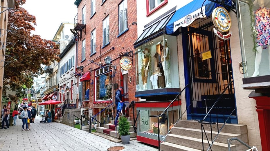 Quartier Petit-Champlain is the best area in Quebec City for shopping