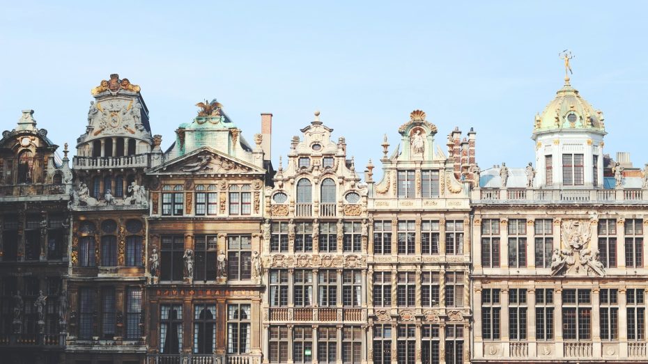 The famous guild houses on the Grand Place