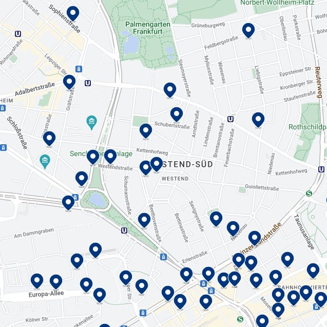 Westend Accommodation Map