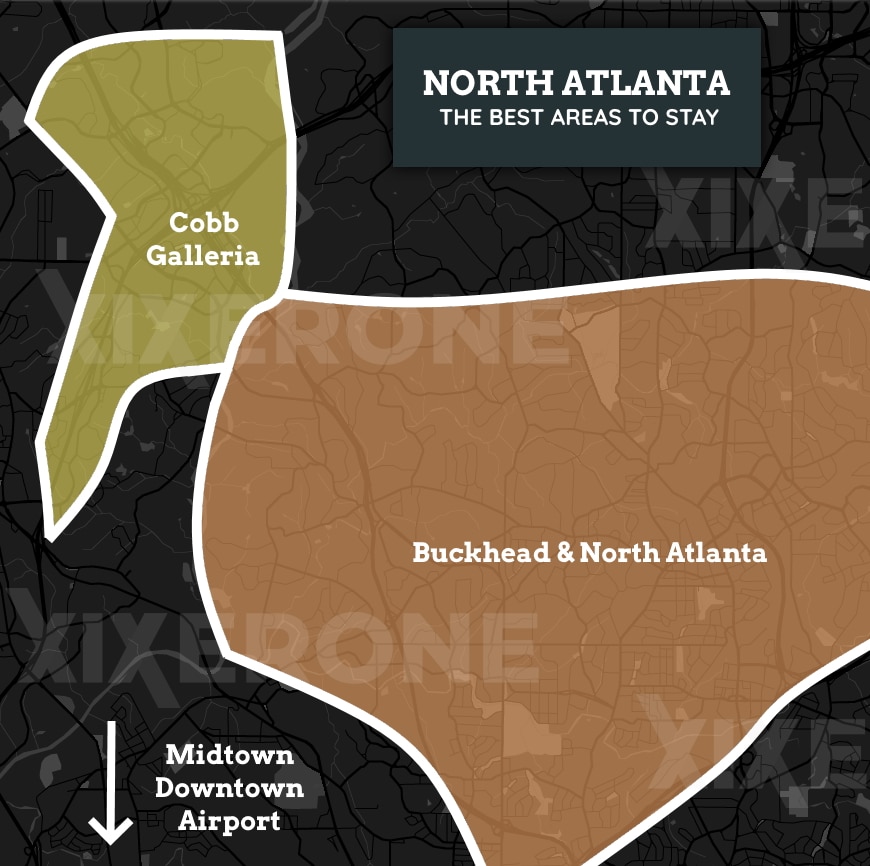 North Atlanta Accommodation Map