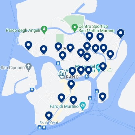 Murano: Mapa de alojamiento