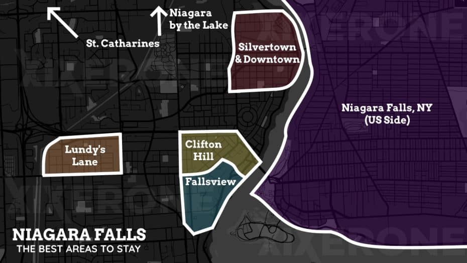 Niagara Falls Accommodation Map