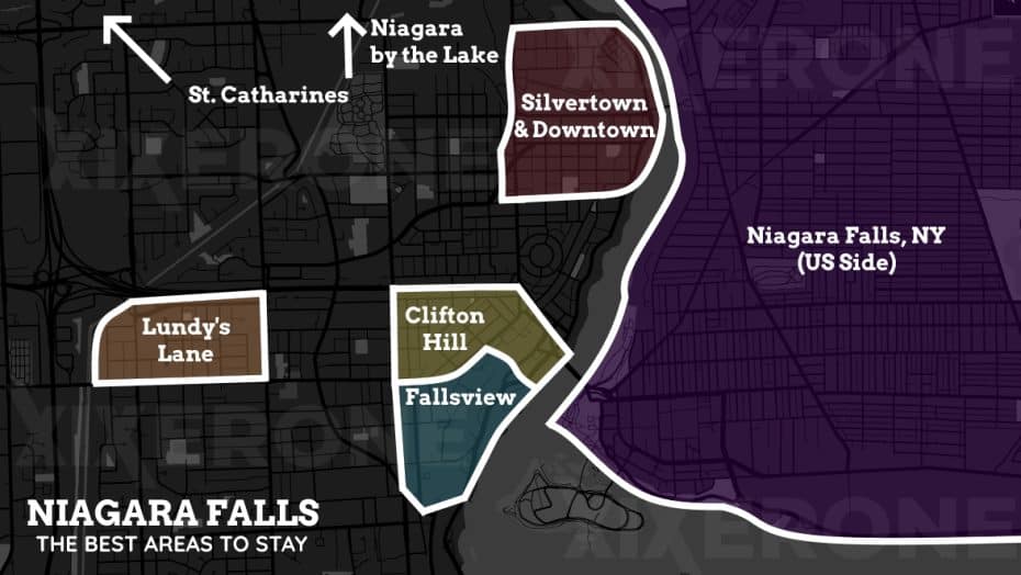 Niagara Falls: Mappa degli alloggi